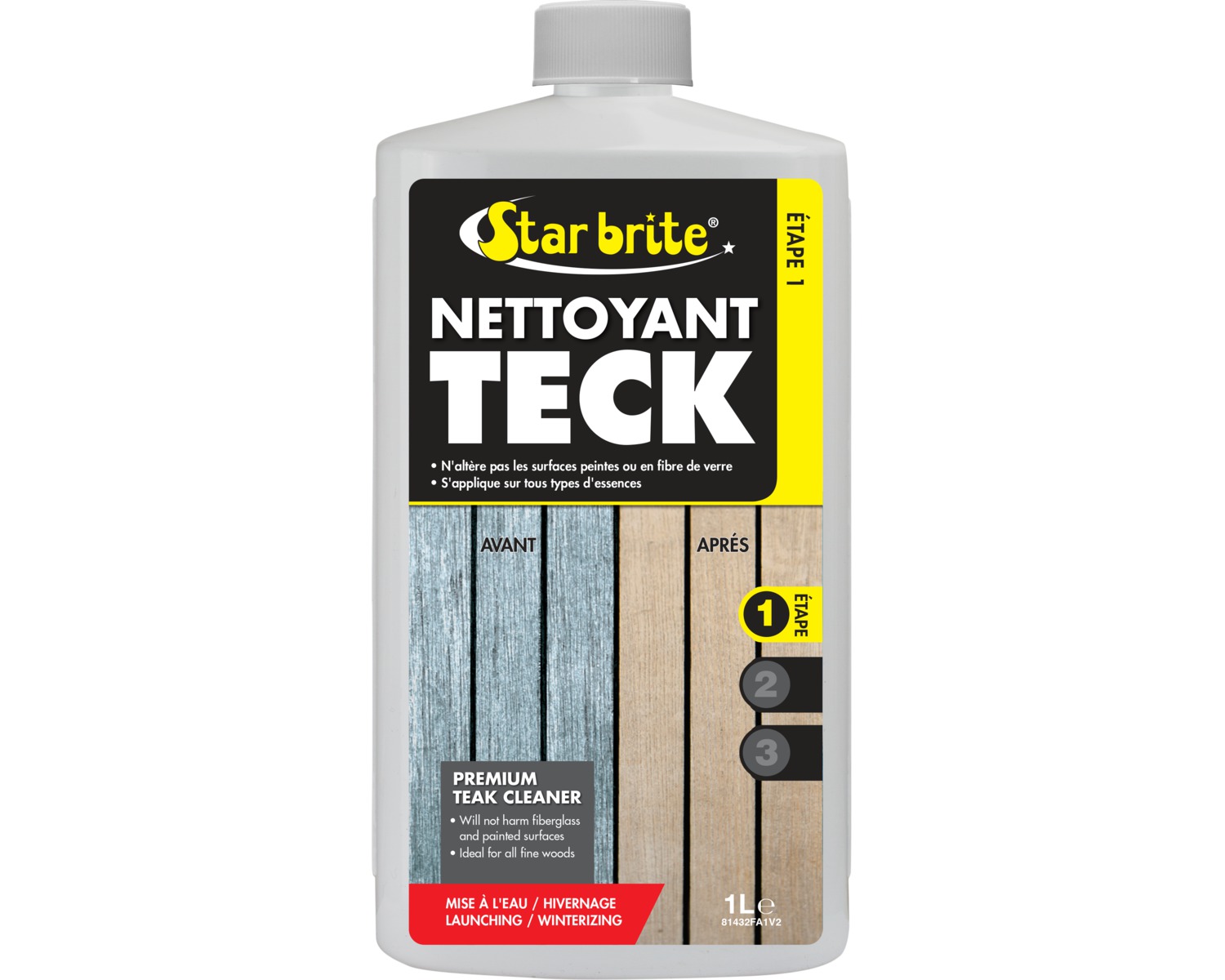 Paille de fer inox pour le nettoyage des taches sur le teck