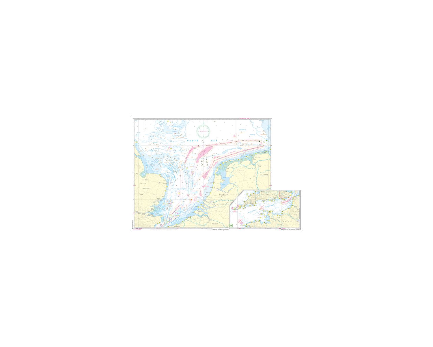 nv charts pilot 2 carte marine hauturière mer du nord mer stock chart