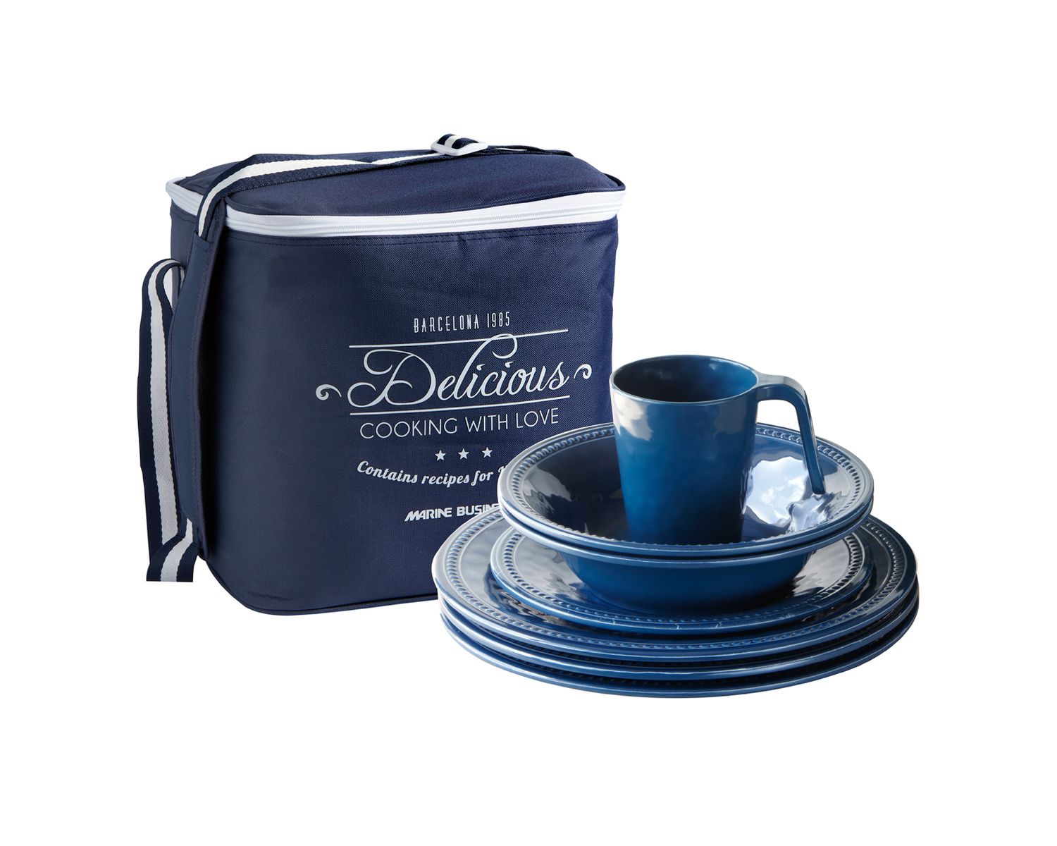 MARINE BUSINESS HARMONY Pack vaisselle blue 16 pcs - Packs vaisselle -  BigShip Accastillage - Accessoires pour bateaux