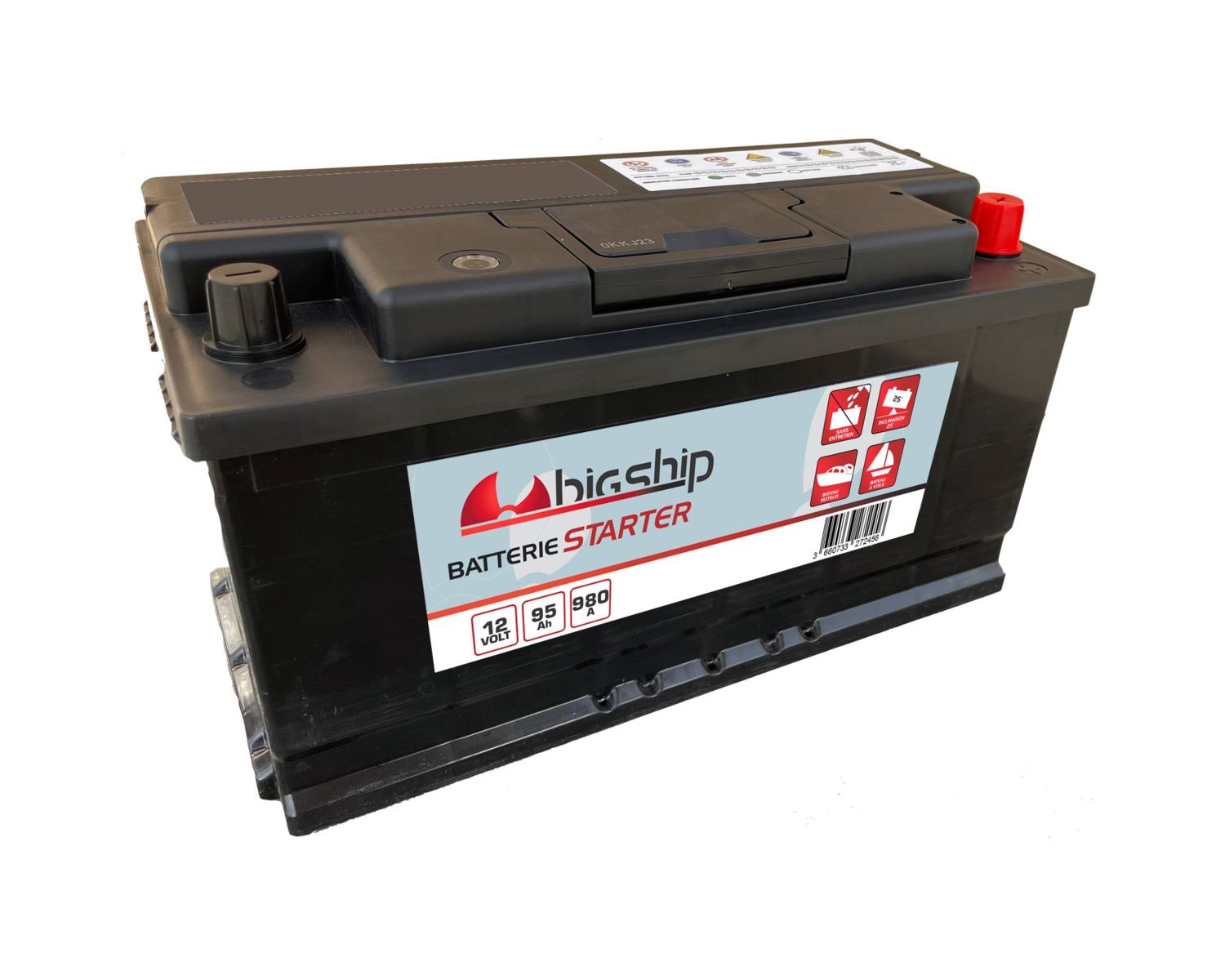 Q-Batteries Starter battery Q74 12V 74Ah 640A, maintenance-free, Starter  batteries, Boots & Marine, Batteries by application