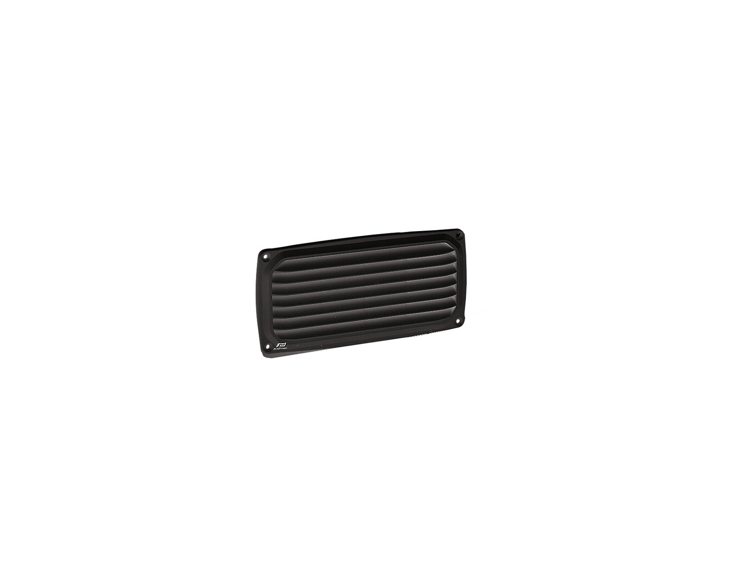 Grille d'aération plastique rectangulaire noir - NUOVA RADE