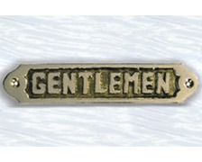 Plaque laiton : gentlemen