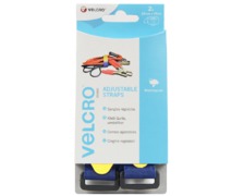 VELCRO® Sangle ajustable bleue 25mm x 46cm (x2)