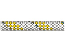 LIROS Drisse Hercules 16mm blanche fils jaunes