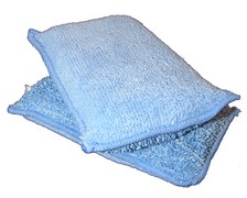 DEWITTE Eponges microfibres DUO bleues les 3