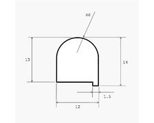 GOIOT Joint pour panneau Cristal 12.12 (le m)