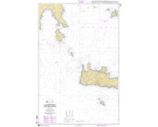 SHOM 7196 à plat Côte Sud de Grèce - De Ákra Taínaro à Nísos
