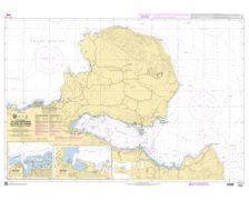 SHOM 7540 carte à plat Du Cap Drépanon au Port de Chaniá, Ba