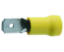 NAVEO Cosses plates 6,3mm Jaunes mâles - les 10