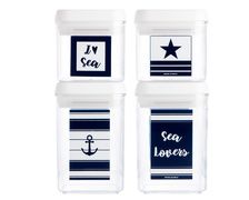 MARINE BUSINESS Set de 4 boîtes hermétiques SEA LOVERS