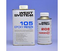 WEST SYSTEM Resine epoxy 105 + durcisseur 206 Pack A 1,2Kg