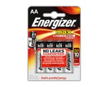 ENERGIZER Max Piles LR6 AA, blister de 4