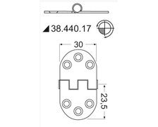 OSCULATI Charnière nœud saillant 2 mm 47x30 mm