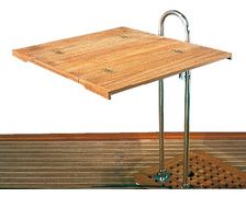 OSCULATI Plateau teck pliable pour table 90 x 35/70cm