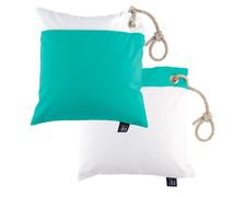 MARINE BUSINESS Lot de 2 coussins waterproof acqua/blanc