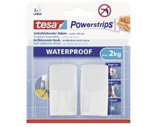 TESA Crochets Rectangulaire plastique Waterproof (X2)