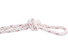 COUSIN  Cordage polyamide 3T blanc / rouge diam 6 mm