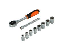 Jeu de clés à douilles 1/4'' - 10 pièces