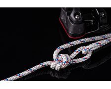 COUSIN  Tresse polyester 969  diam3mm - blanc / bleu