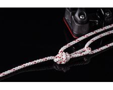 COUSIN Tresse polyester 969  diam5mm - blanc / rouge