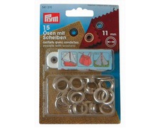 PRYM Œillets Ø11mm chromé + outils (les 15)