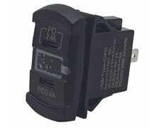 BIGSHIP PRISE ENCASTRABLE 2 PORTS USB-C + Volmètre