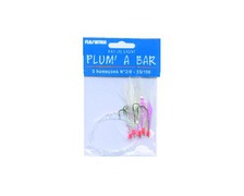 FLASHMER Bas de ligne plum'a bar 5 ham 2/0 rouge/jaune