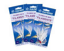 FLASHMER Plumes filaments blanches - 1/0 (lot de 3)