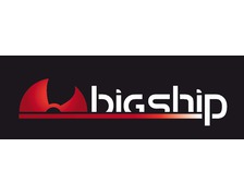Autocollant-transfert logo Bigship police blanche