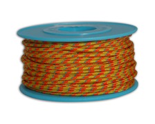 MEYER Garcette Racing jaune liseré orange et bleu Ø2mm lg 20