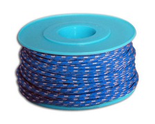 MEYER Garcette Racing bleu liseré blanc et rouge Ø3mm lg 10m