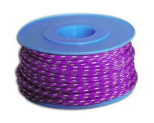 MEYER Garcette Racing violet liseré jaune et bleu Ø3mm lg 10