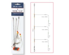 FLASHMER Bas de ligne Metal Clip 2 hameçons n°2