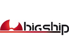 Autocollant logo Bigship police noire