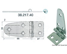 BIGSHIP Charnière inox 95x39mm