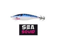 FLASHMER Turlutte sea squid calmarette 100mm tissu bleu