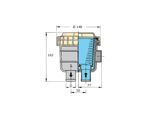 VETUS Filtre separateur pour eau de cale