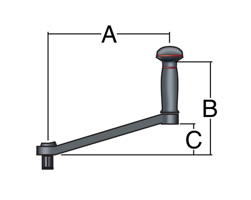 HARKEN Manivelle verrouillage et pommeau 254mm