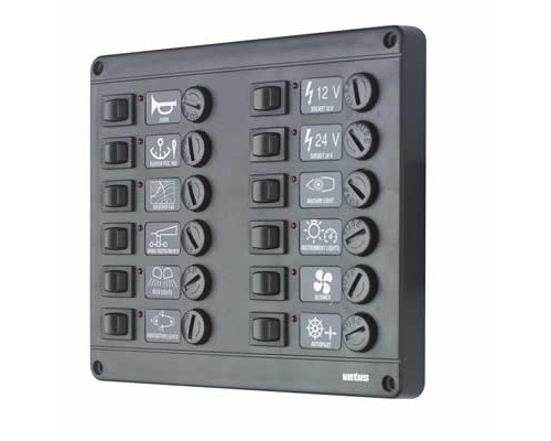VETUS Tableau électrique P12 avec 12 postes