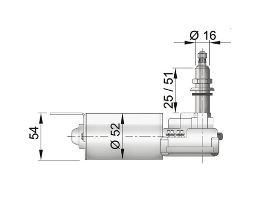 VETUS Moteur 12V essuie glace électrique arbre court normes