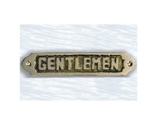 Plaque laiton : gentlemen