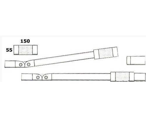 OSCULATI Système ouverture balcon inox 30x1.5mm 180°