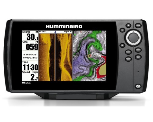 HUMMINBIRD Combiné GPS Helix 7 G4 CHIRP MSI sonde TA + Carte