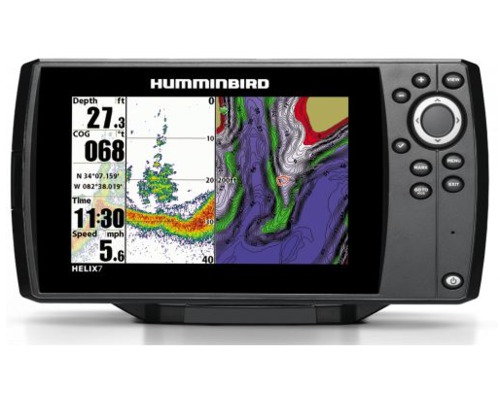 HUMMINBIRD Combiné GPS Helix 7 G4 CHIRP sonde TA + Carte Fr