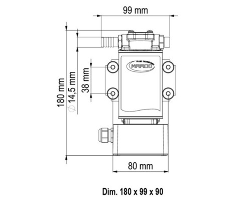 MARCO OCK1-E pompe de vidange huile /gazoil 12/24V