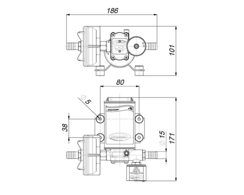 MARCO UP3/E Groupe d'eau régulé 12/24V - 15L/min