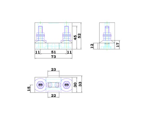 VICTRON Modular fuse holder for MEGA-fuse