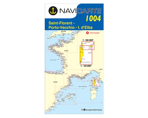 NAVICARTE Carte n° 1004 Corse Est, Porto Vecchio, Ile d'Elbe