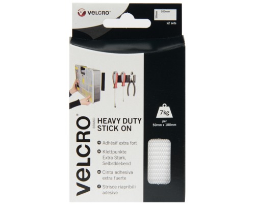 VELCRO Brand Bande Velcro auto-adhésive - Rouleau de 20 mm x 2,5 m - Blanc