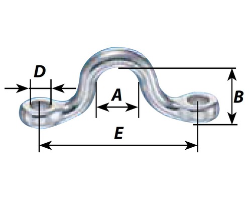 WICHARD Pontet inox plat pour sangle